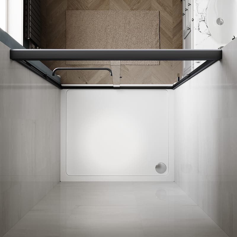 Elegant Double Sliding Shower Door 58.5-60''W x 72'' H Brushed Nickel or Chrome or Matte Black or Gold Finish Framed