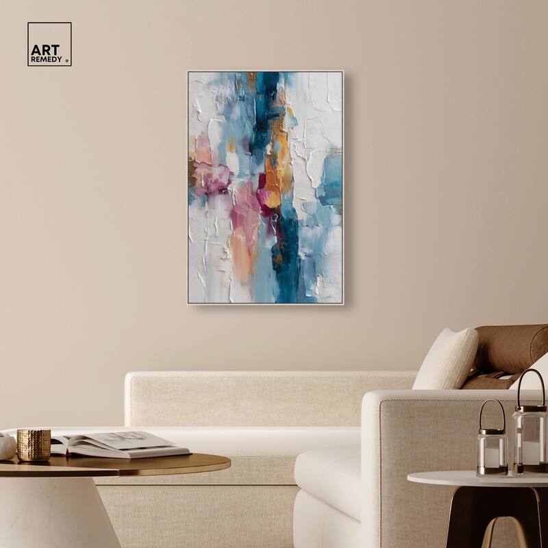 Petal Pink and Ocean Blue II Canvas by Art Remedy