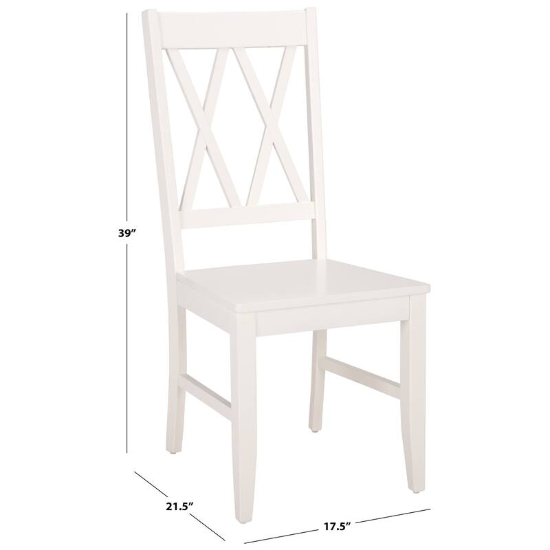 SAFAVIEH HOME Yana Double X-Back Side Chair - 18"W x 22"D x 39"H