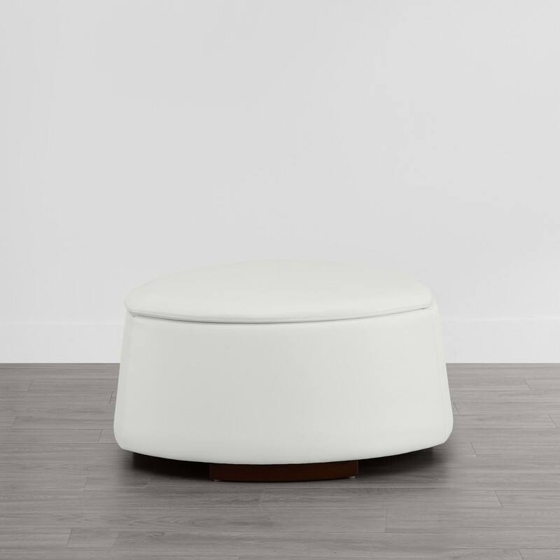 Bridget Storage Ottoman Set Stone-Shaped Footrest for Living Room
