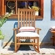 preview thumbnail 7 of 30, Gymax Wooden Rocking Chair Porch Rocker High Back Garden Seat For - See Details