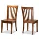 preview thumbnail 11 of 16, Minette Modern and Contemporary Transitional 2-Piece Dining Chair Set Walnut