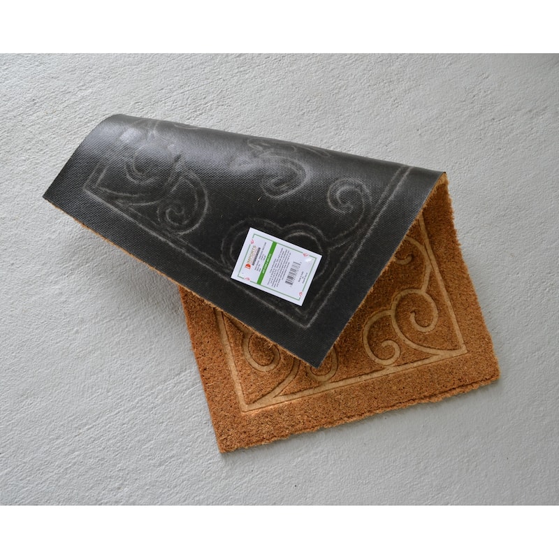 Embossed welcome Outdoor Coir Non Skid Doormat