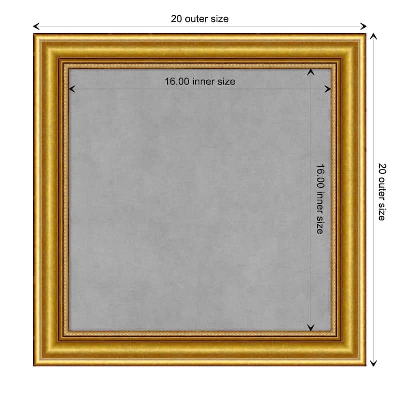 Amanti Art Townhouse Gold Framed Magnetic Board - Board Size 16x16