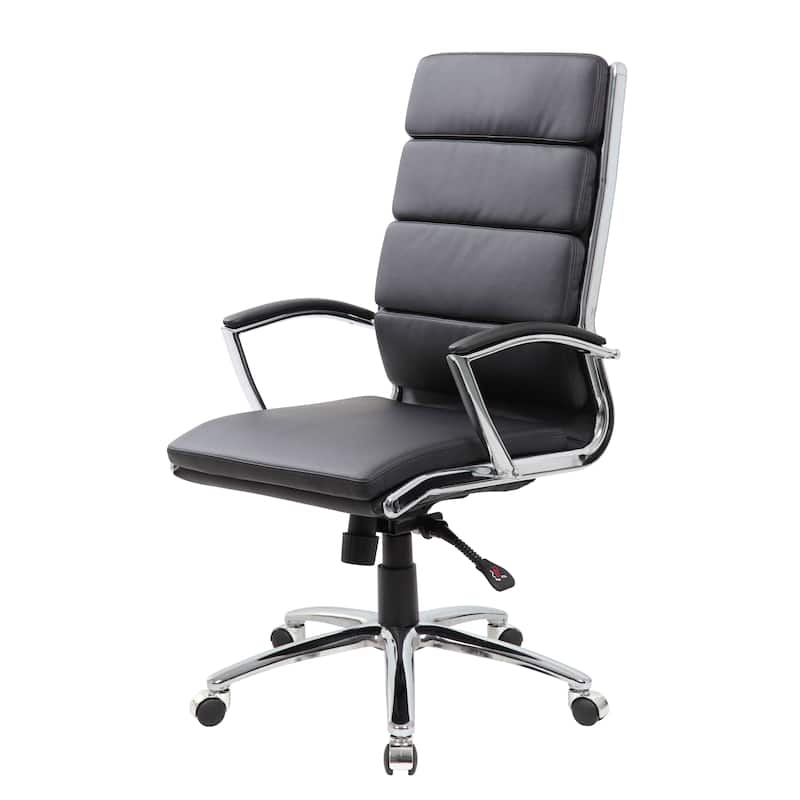 Boss CaressoftPlus Chrome Finish Executive Chair