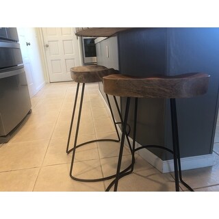 Carbon Loft Ewart Scooped Seat Stool (Set of 2) - N/A