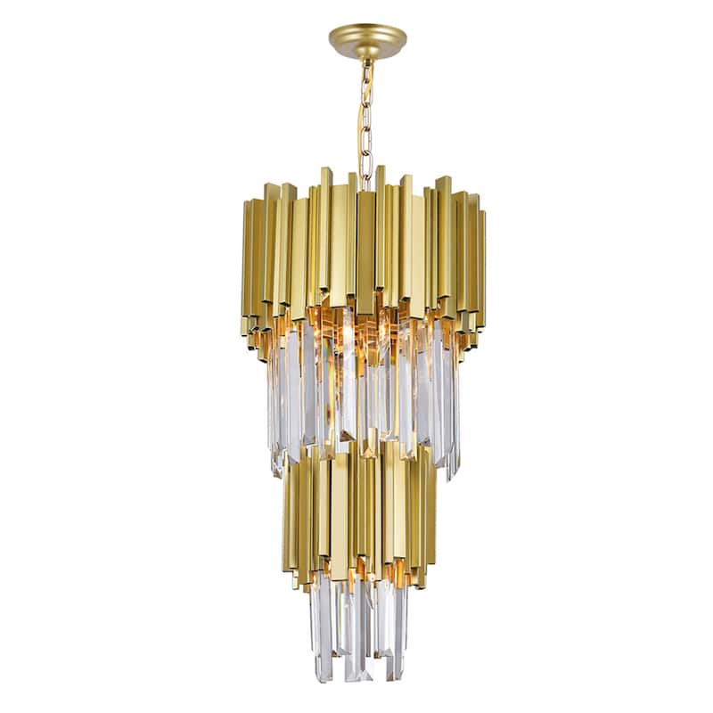 Deco 4 Light 12in Medallion Gold Down Mini Chandelier - Medallion Gold