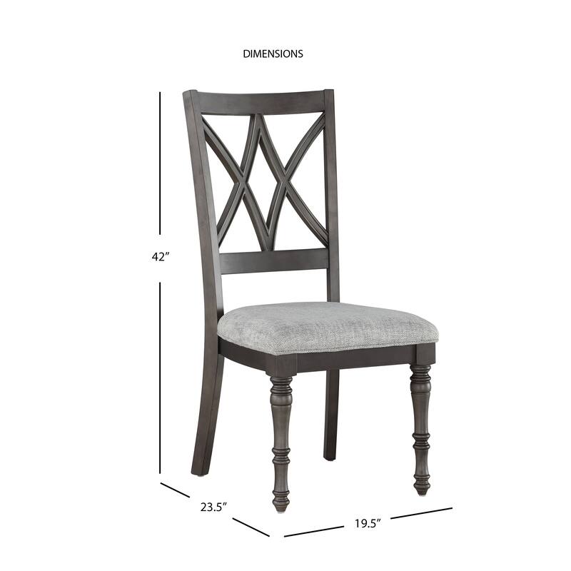 Lockwood Double XBack Wood Dining Chair by Greyson Living (Set of 2