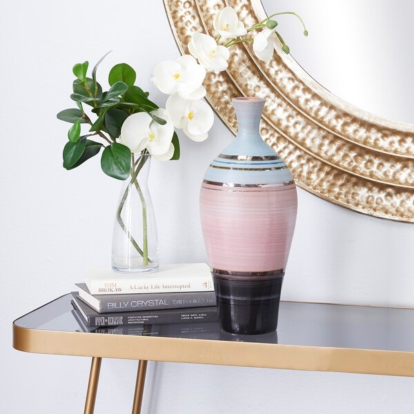 Pink Ceramic Contemporary Vase 15 x 6 x 6 - 6 x 6 x 15. Opens flyout.