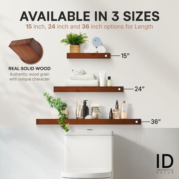 16Inch Floating Shelves For Wall 2 Pack Shelves For Bedroom| Kitchen