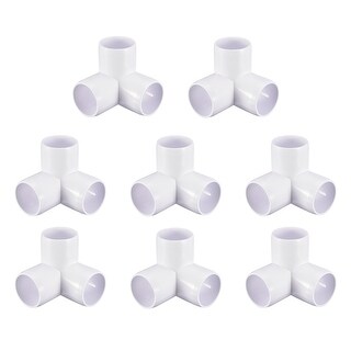 8Pack 3 Way PVC Elbow Fittings, 1-1/4 Inch PVC Pipe Fitting Connectors ...