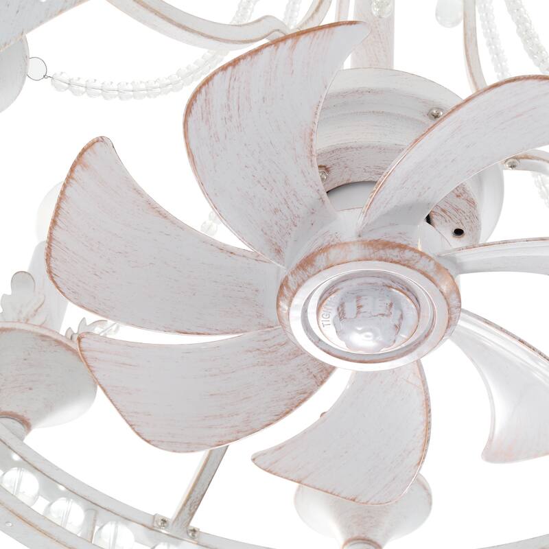 22-Inch Decorative Chandelier Ceiling Fan with Light and Remote