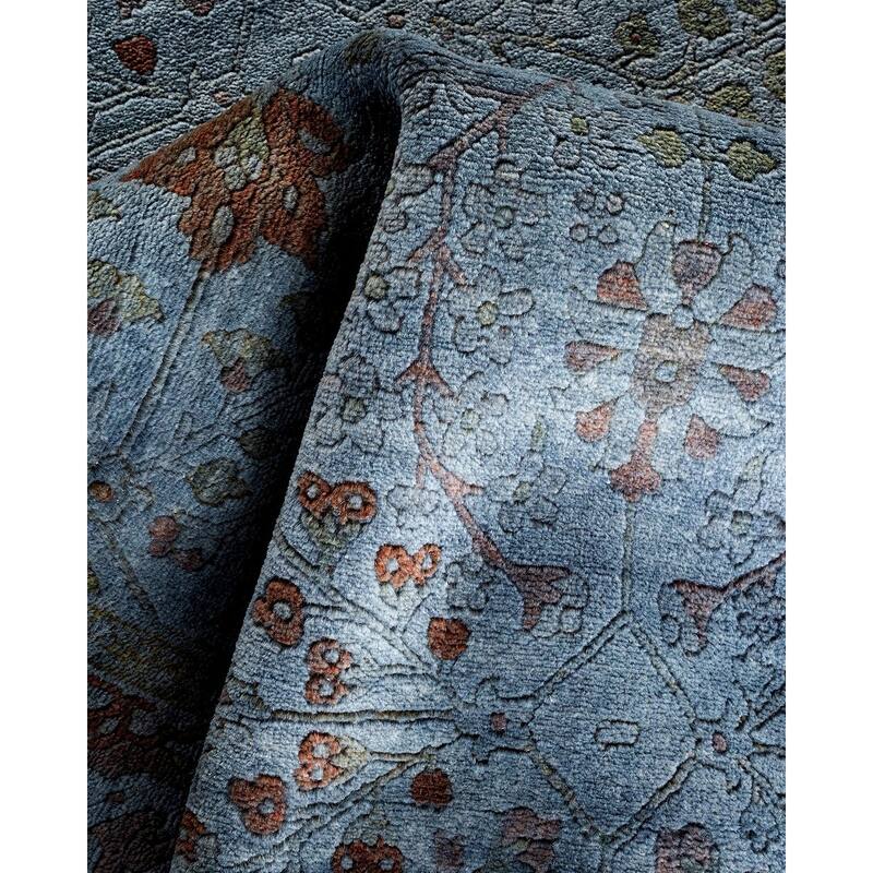 Fine Vibrance, One-of-a-Kind Hand-Knotted Area Rug - Light Gray, 4' 1" x 6' 3" - 4' 1" x 6' 3"