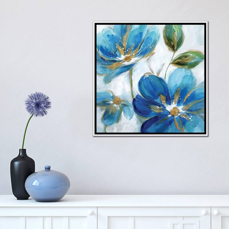 iCanvas "Flowering Blues II" by Nan Framed Canvas Print