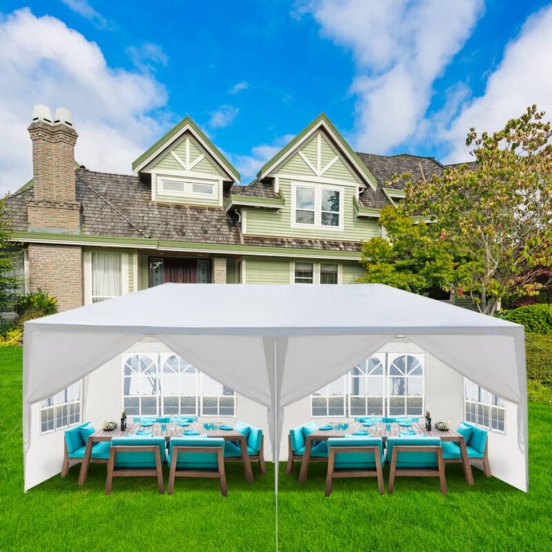 Outdoor Party Tent with 6 Removable Sidewalls, Waterproof Patio Gazebo