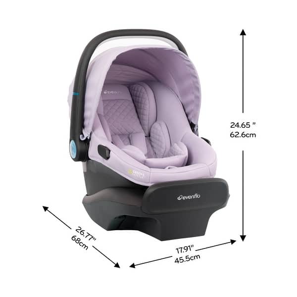 dimension image slide 1 of 3, Evenflo LiteMax NXT Infant Car Seat with SensorySoothe