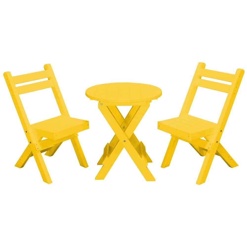 Poly Lumber Coronado Round Folding Bistro Set