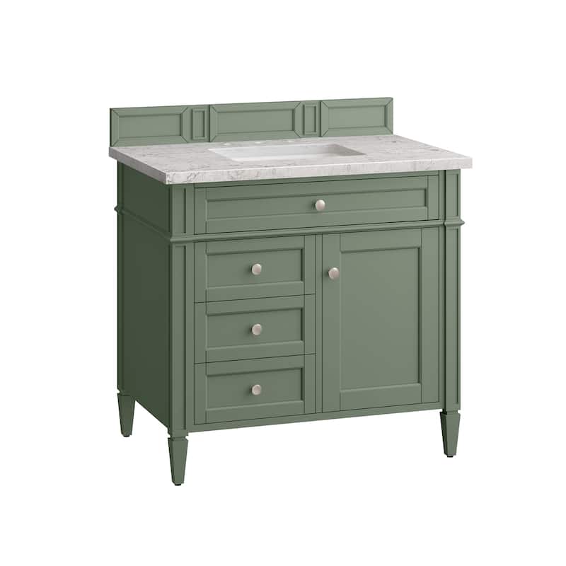James Martin Vanities Brittany 36" Single Vanity, Smokey Celadon