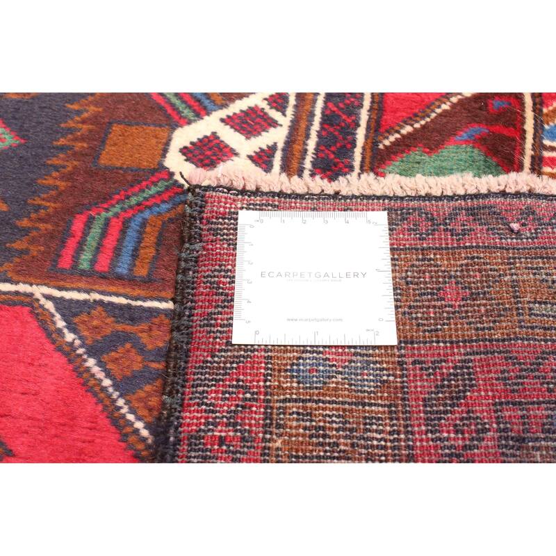 ECARPETGALLERY Hand-knotted Teimani Red Wool Rug - 3'0 x 4'11