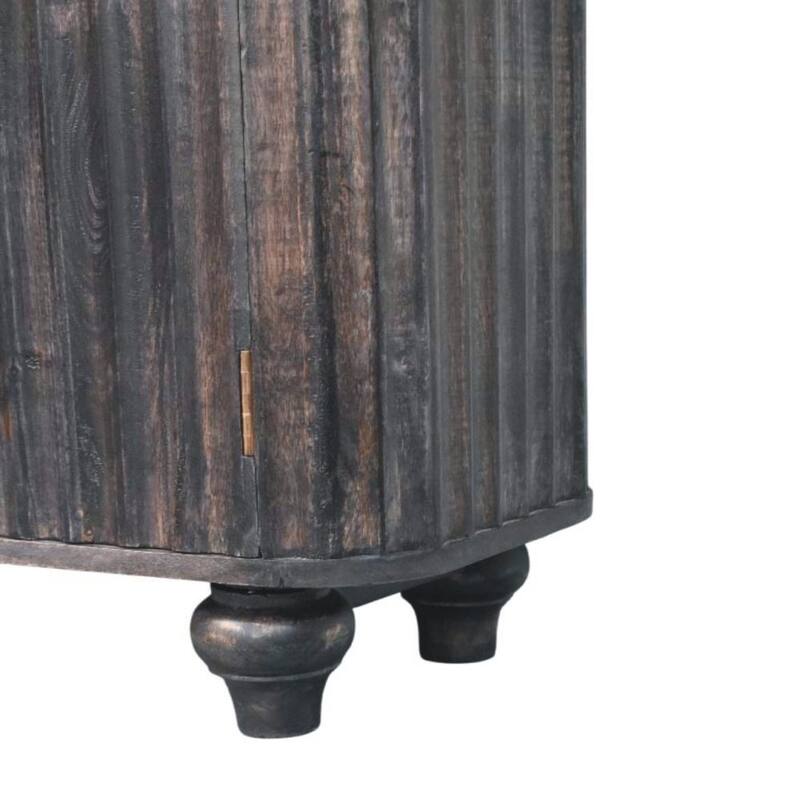 Artisan Furniture Solid Wood Savoy Sideboard, Black Ash, 2-Doors ,3-Drawers