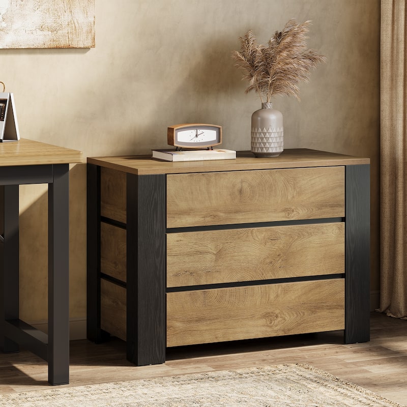 Nightstand with 3 Drawers for Bedroom