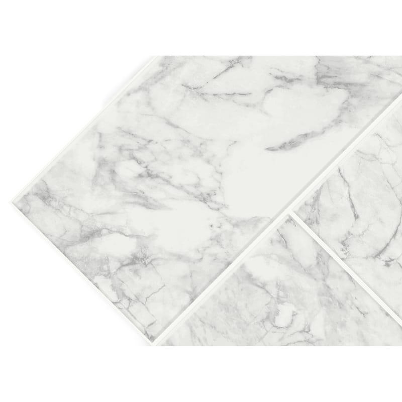 InHome Grey Mila Marble Peel & Stick Rolled Backsplash