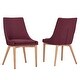 preview thumbnail 8 of 21, Sasha Oak Barrel Back Dining Chair (Set of 2) iNSPIRE Q Modern