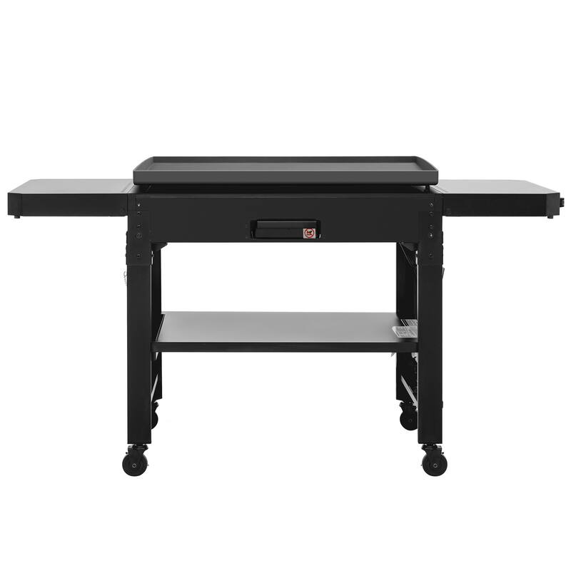 Royal Gourmet 34-Inch 4-Burner Gas Griddle with Side Shelves