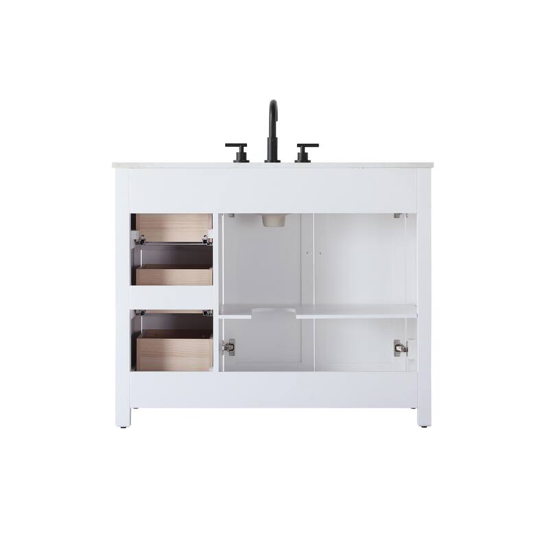 Elegant Lighting VF29542 Alina 42" Free Standing Single Basin Vanity