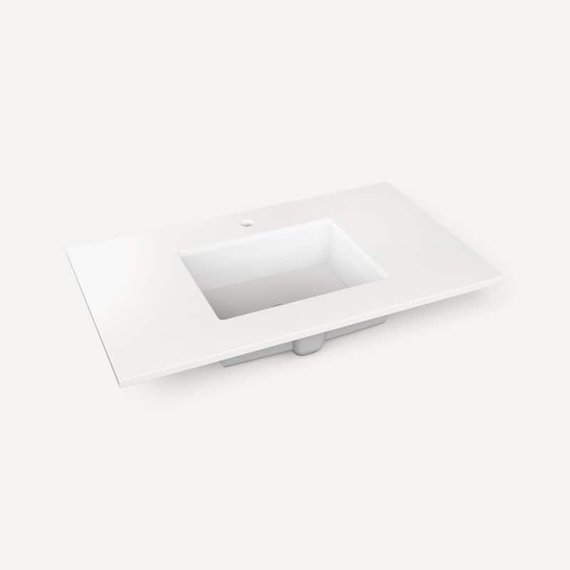 Robern TB37UCO-1 37" Quartz Vanity Top for Single Hole Faucet