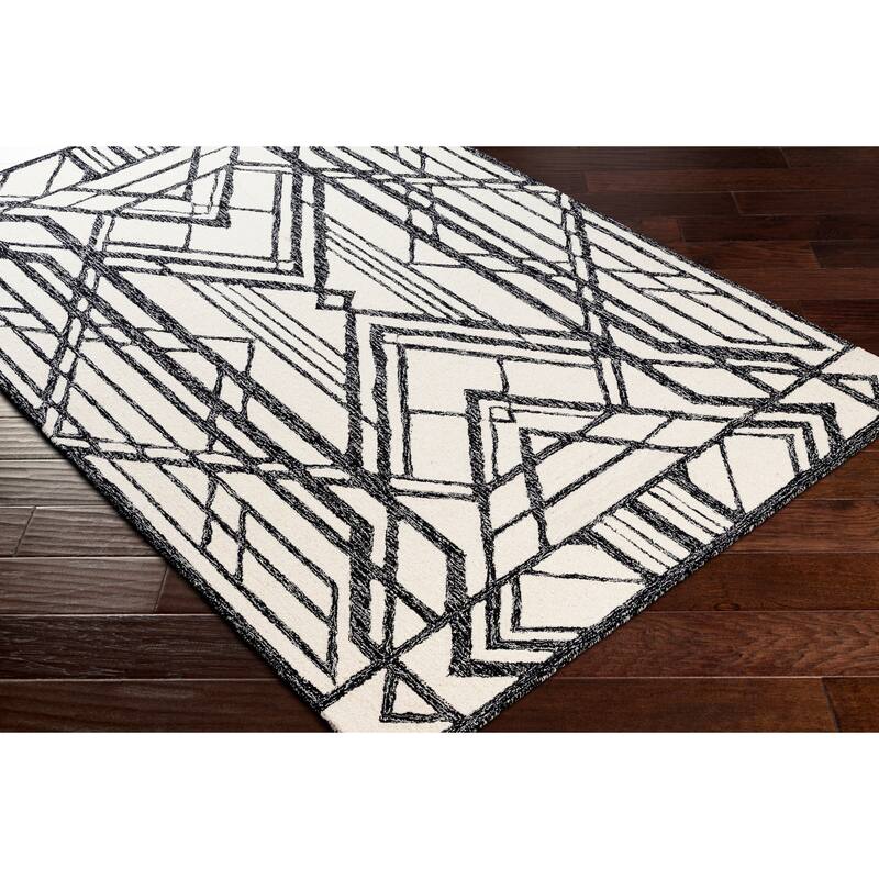 Livabliss Fitzgerald Modern Deco Wool Area Rug