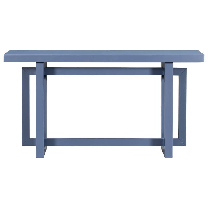 59.1 in. W Contemporary Console Table with Wood Top
