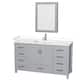 Option Gray / White Cultured Marble Top / Brushed Chrome