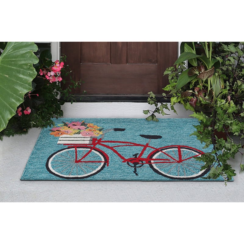 Liora Manne Frontporch Bike Ride Indoor/Outdoor Rug - 2'6" x 4'