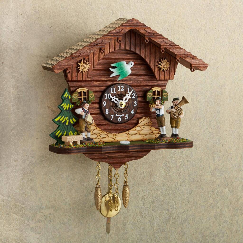 Handmade Polka Band Mini cuckoo clock (India)
