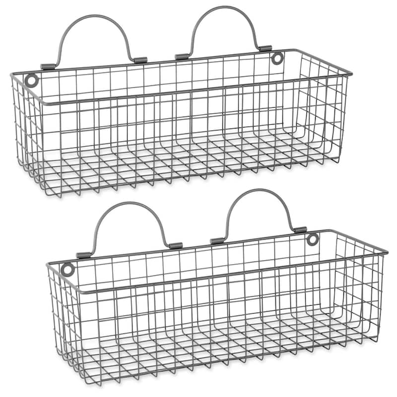 DII Wire Wall Basket(Set of 2) Grey