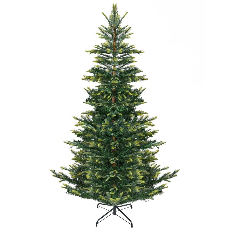 Yaheetech Pre-Lit Christmas Tree Artificial Christmas Tree with Warm White Incandescent Lights