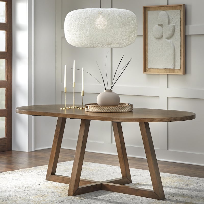 Lifestorey Valissa Oval Dining Table - Walnut