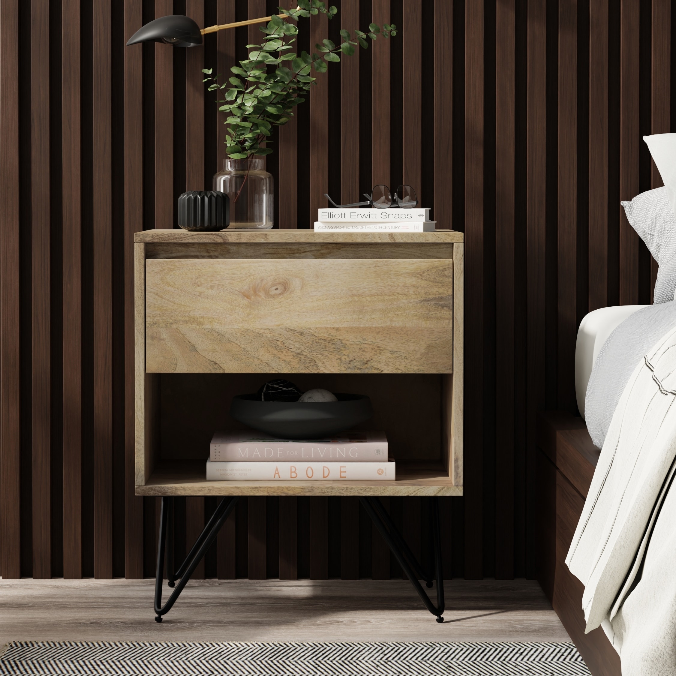 WYNDENHALL Moreno SOLID WOOD 20 inch Wide Modern Nightstand
