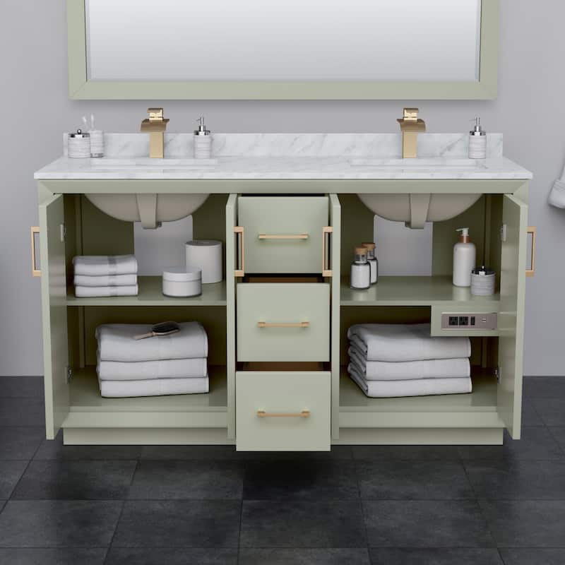 Wyndham Collection WCF414160D-CXSXX-MXX Strada 59" Double Free