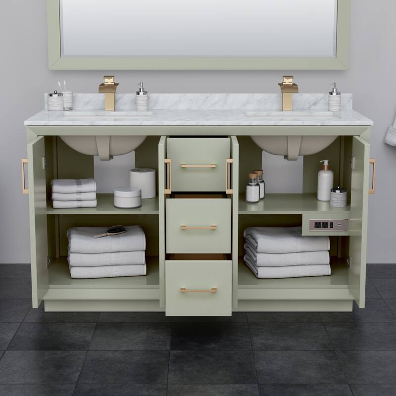 Wyndham Collection WCF414160D-QTZ-US3M58 Strada 60" Free Standing