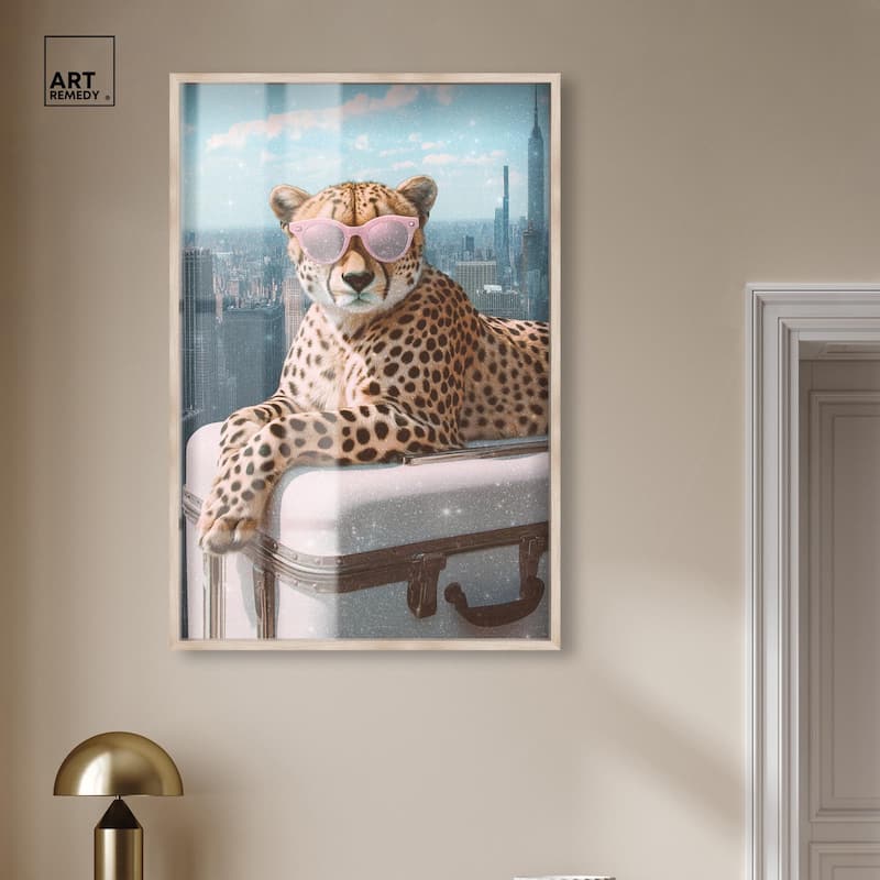 Cheetah Luggage NYC Shadowbox by Art Remedy