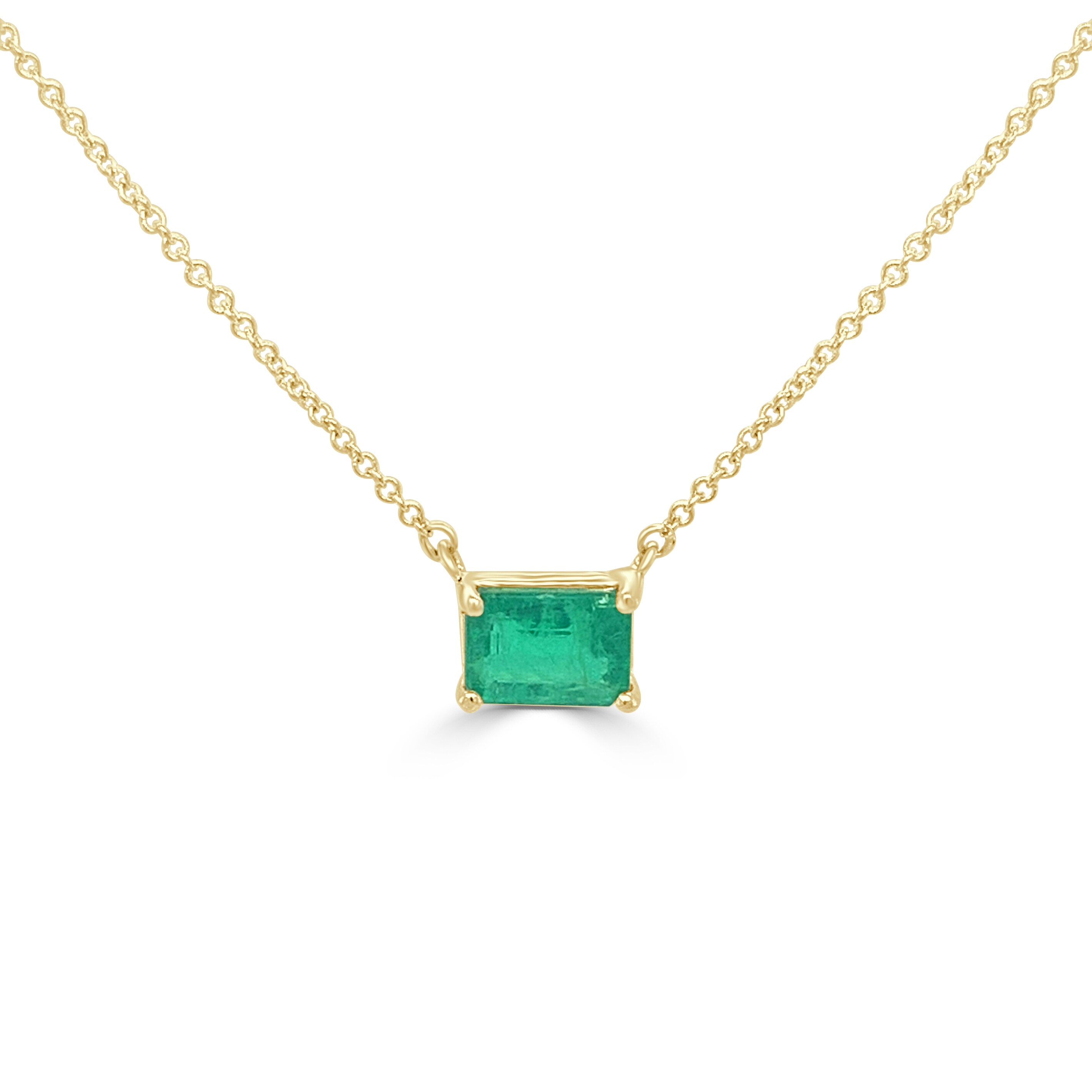 14k gold emerald necklace Clearance