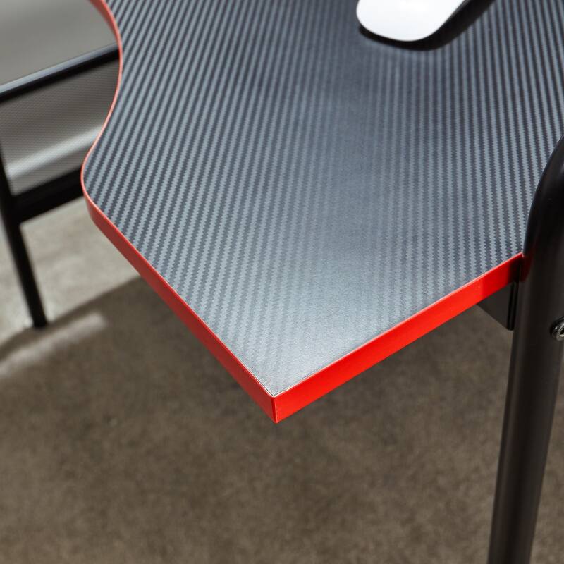 X Rocker iCarus Metal Gaming Desk with Shelves