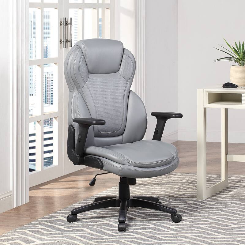 Executive Bonded Leather Office Chair - Grey