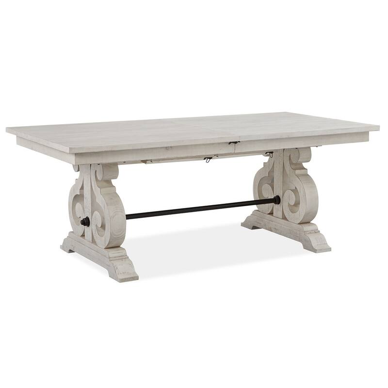 Magnussen Home Bronwyn Alabaster And Toasted Nutmeg Extendable Rectangular Dining Table - 40''W x 80''D x 30''H - 40''W x 80''D x 30''H