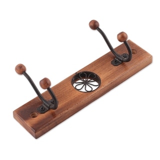 Novica Handmade Floral Majesty Wood Coat Rack