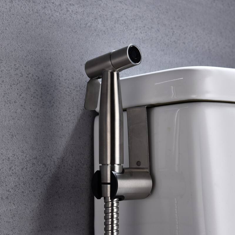 NSIoutlet Toilet Bidet Sprayer Kit - Adjustable Water Pressure - Stainless Steel