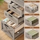 preview thumbnail 26 of 156, Farmhouse Executive L Shaped Desk Home Office Desk with Drawers and Storage Cabinet & Power Outlet