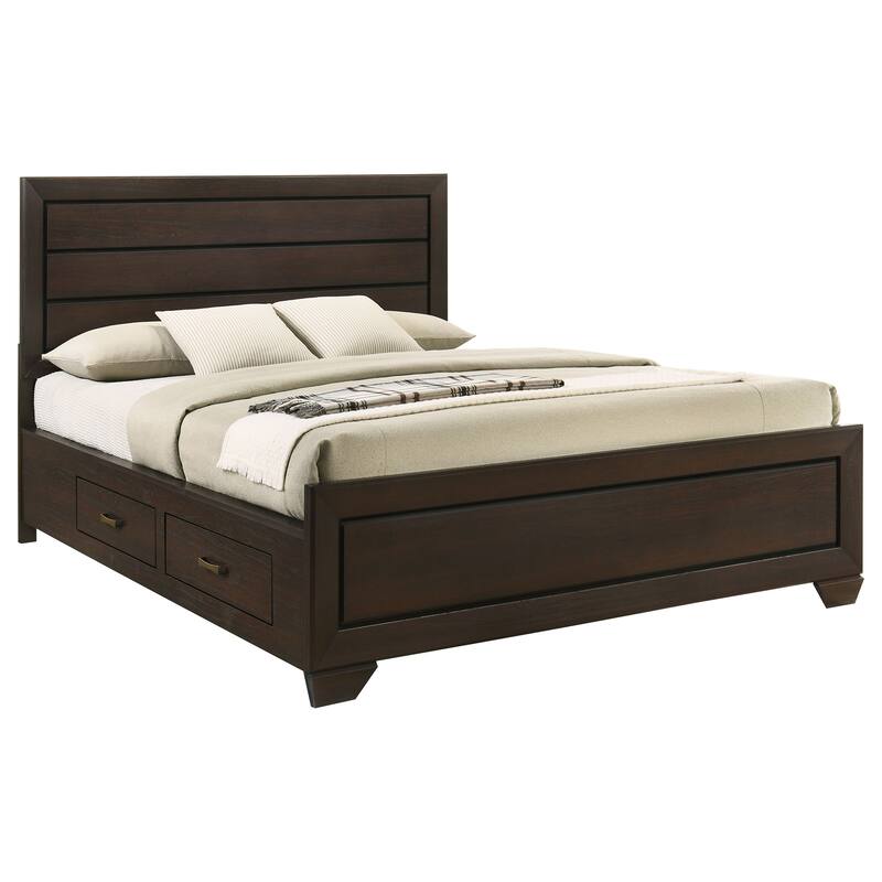 Kauffman Transitional Wood Storage Panel Bed